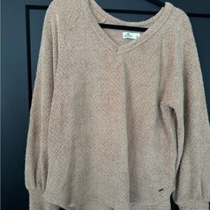 Hollister Tan V-Neck Sweater